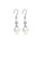 Glamorousky white Elegant and Fashion Geometric Round Imitation Pearl Long Earrings with Cubic Zirconia FDAD3AC6E98B2BGS_1