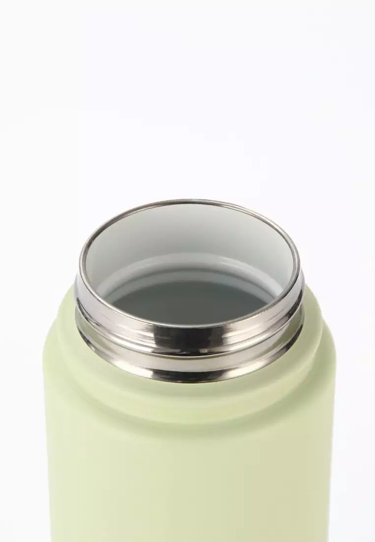 Crossing Urban Ceramic S/S Insulated Screw Cap Sports Bottle With Handle 720ml - Pistachio (Light Green)