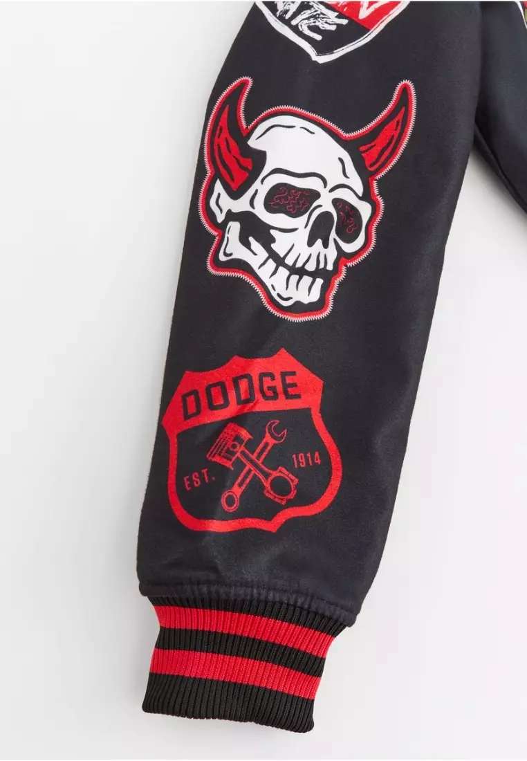 NYC Streetwear - Dodge Demon Varsity Jacket - Black/Red