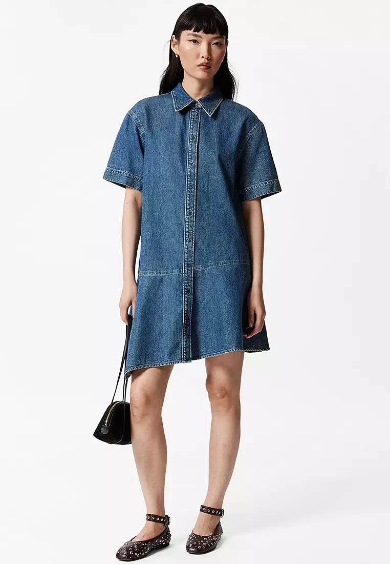 Asymmetrical T-Shirt Denim Dress
