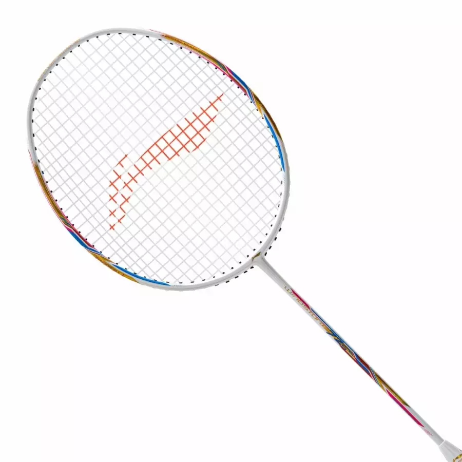 New Raket Badminton LINING WINDSTORM 72 S / 72S / WS72S Raket Only - White Gold Blue