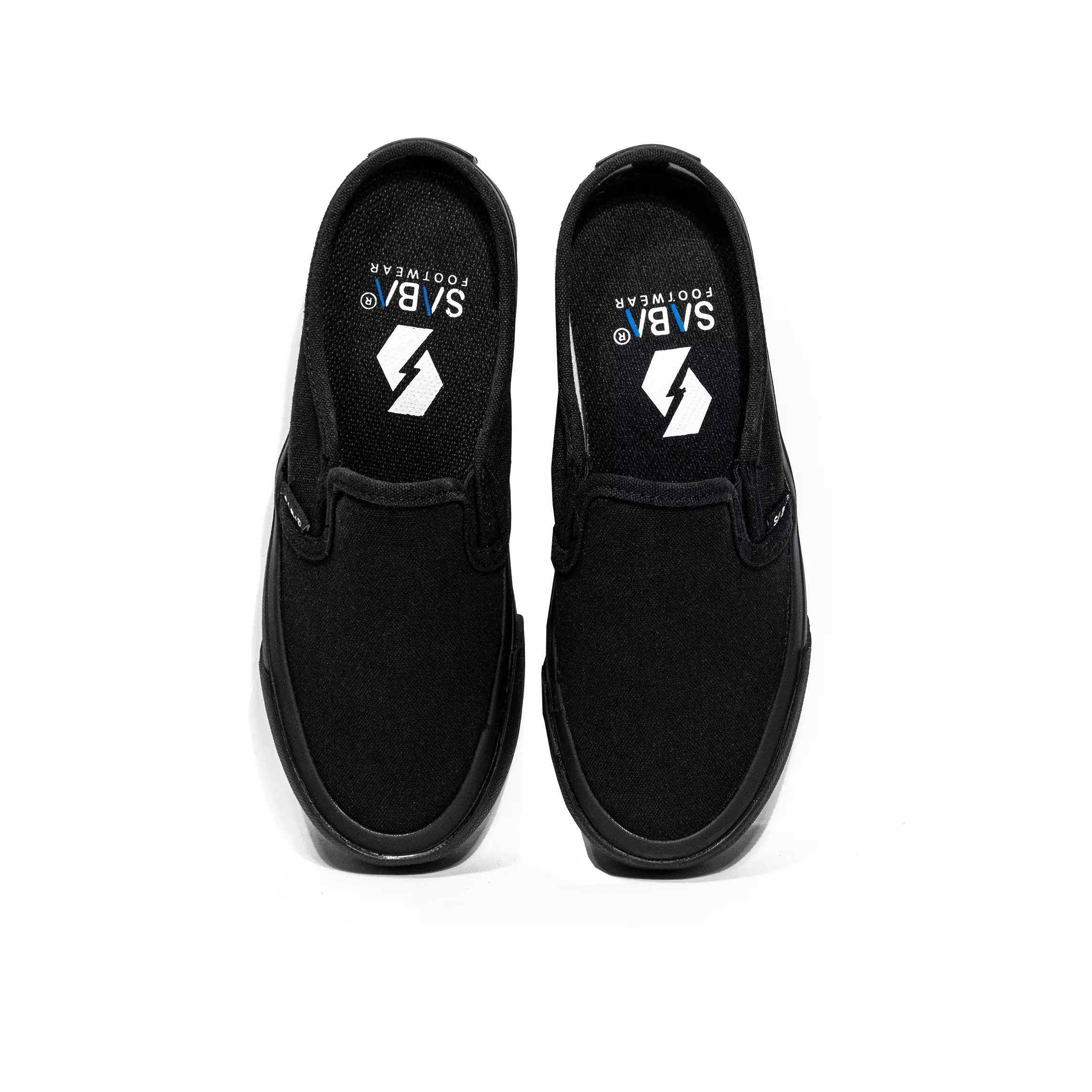 SABA Vintage Slip On Flip Mule All Black - Sepatu pria dan wanita Original 100% FM 02