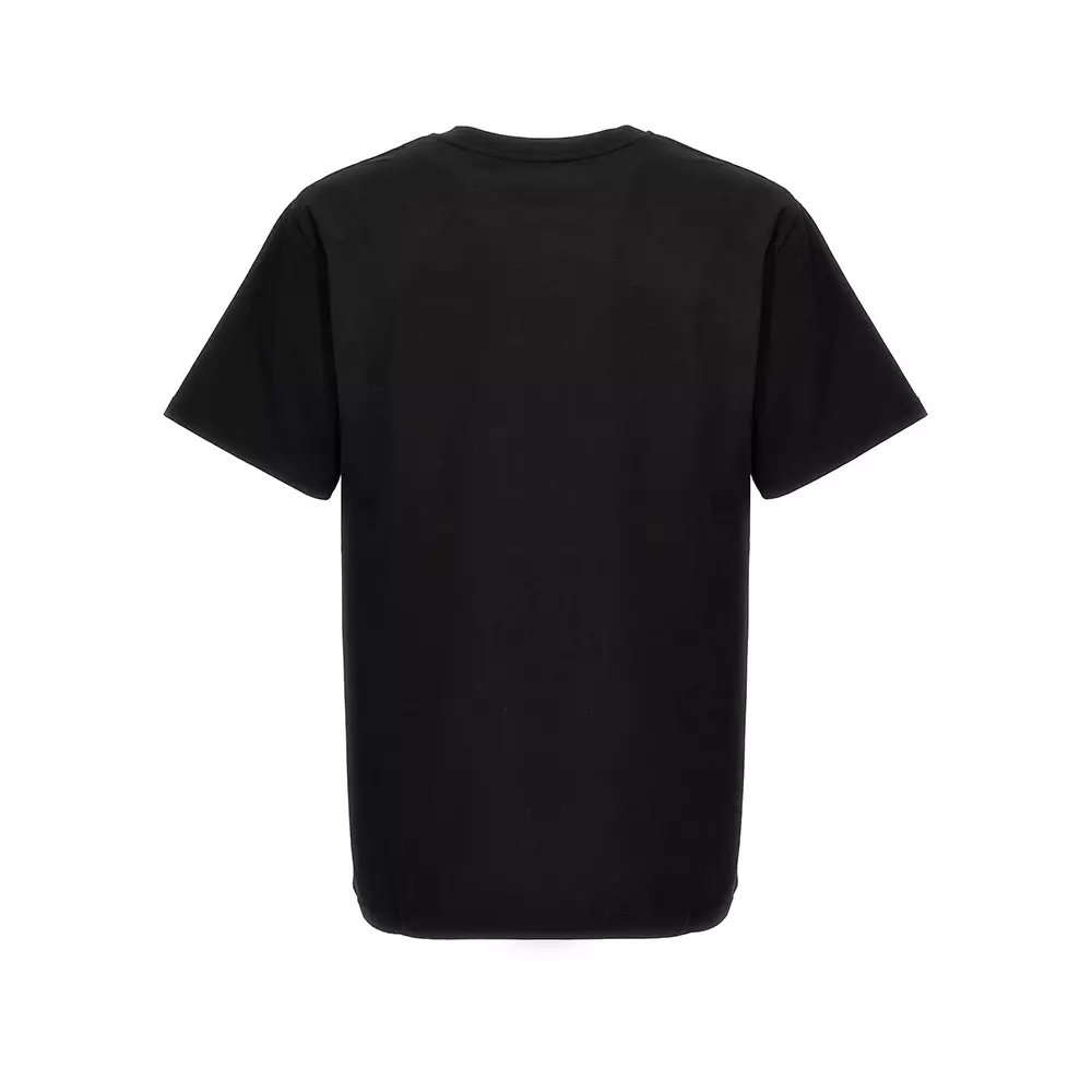 Teddy Bear Sketch Drawing Patch T-Shirt Black