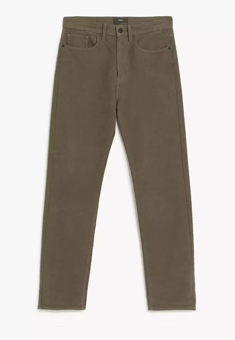 Regular Fit Moleskin Trousers