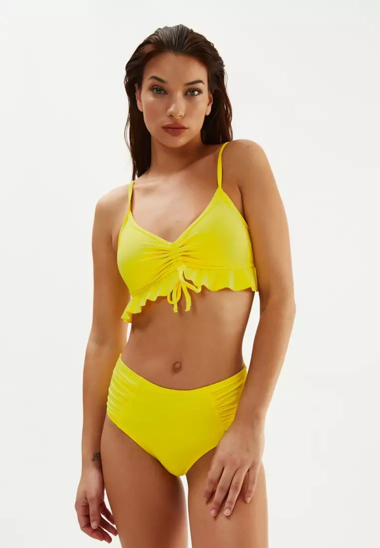 EROS Neon Yellow Shapewear Bikini Top, Removable Padding, Swimwear for  Women 2024, Buy EROS Online