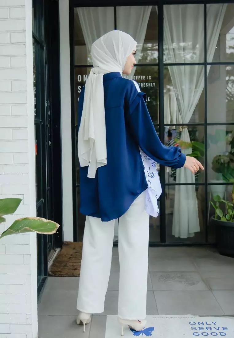 Azaya Kebaya Outer Navy