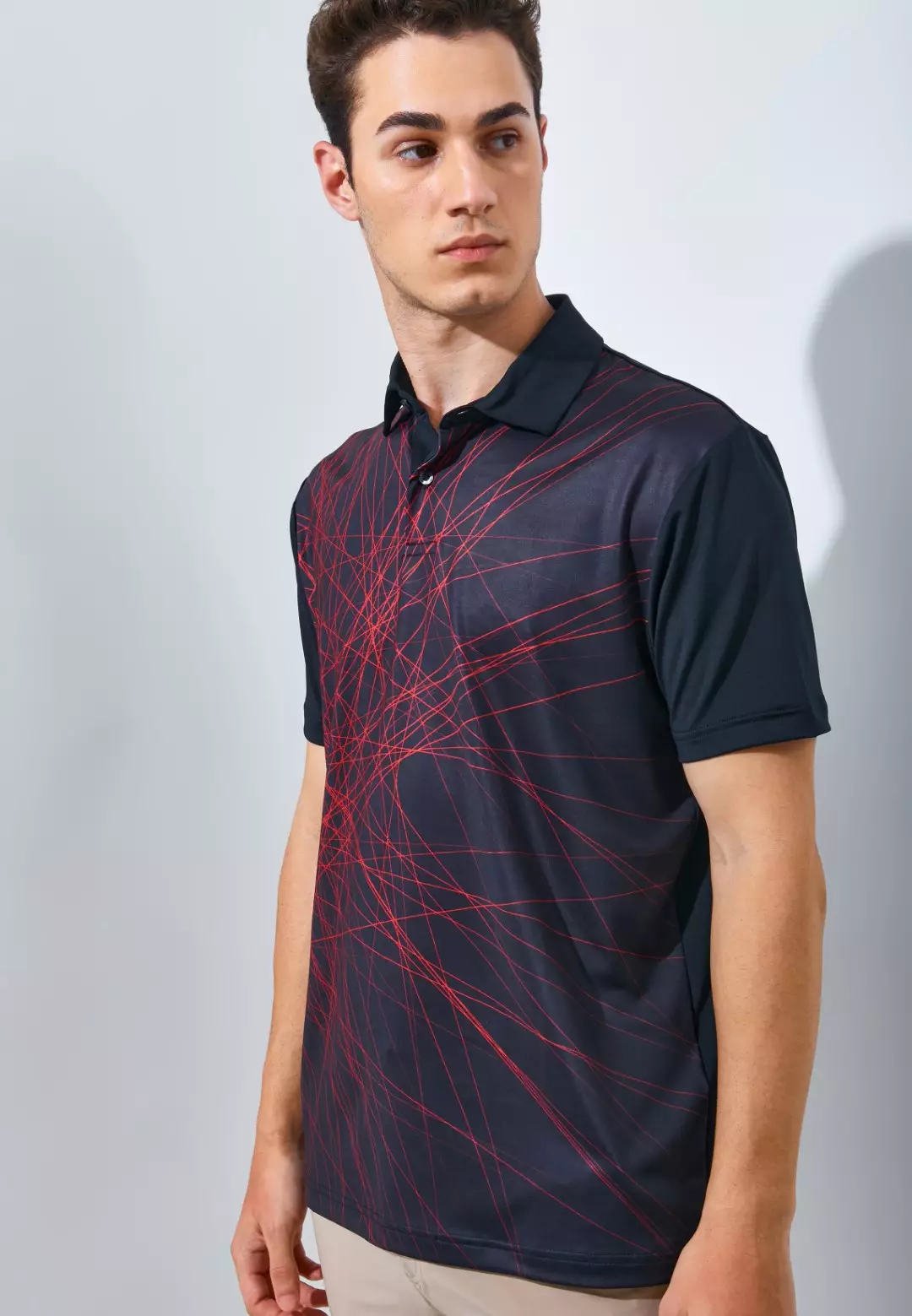 Jack Nicklaus Mojave Premium Fracture Print Polo Red Dune