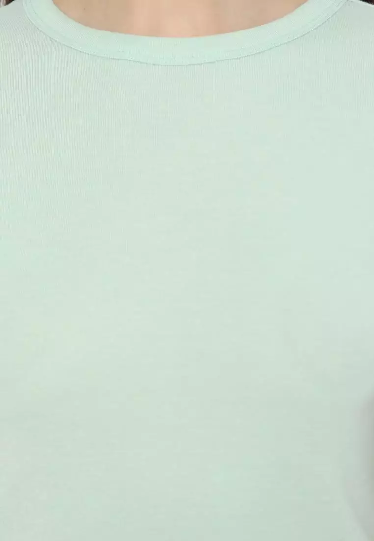 Matsuda Kaos Rib Polos Wanita Cotton T Shirt Elliot