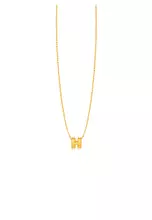 Mini H + 375/9K Gold Box Chain