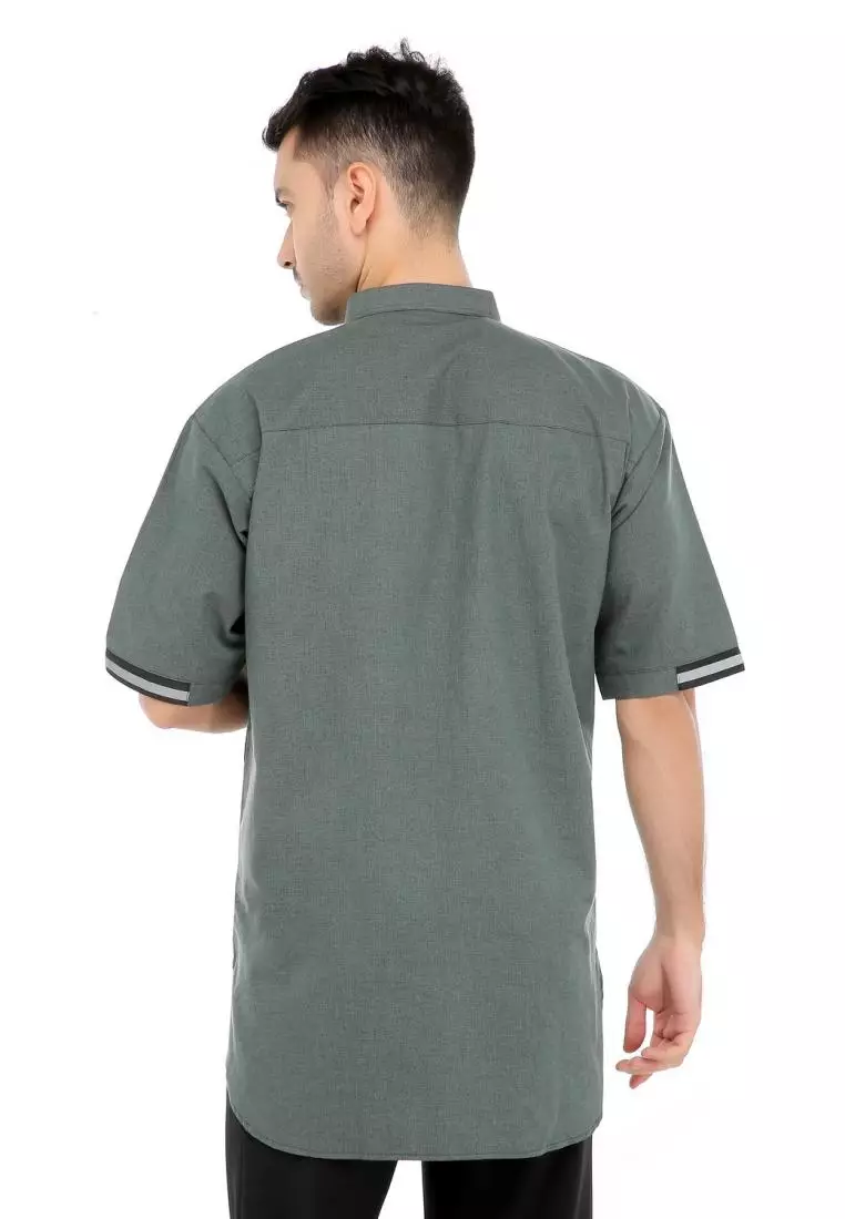 Baju Koko Gamis Muslim Pria Syakil - Hijau