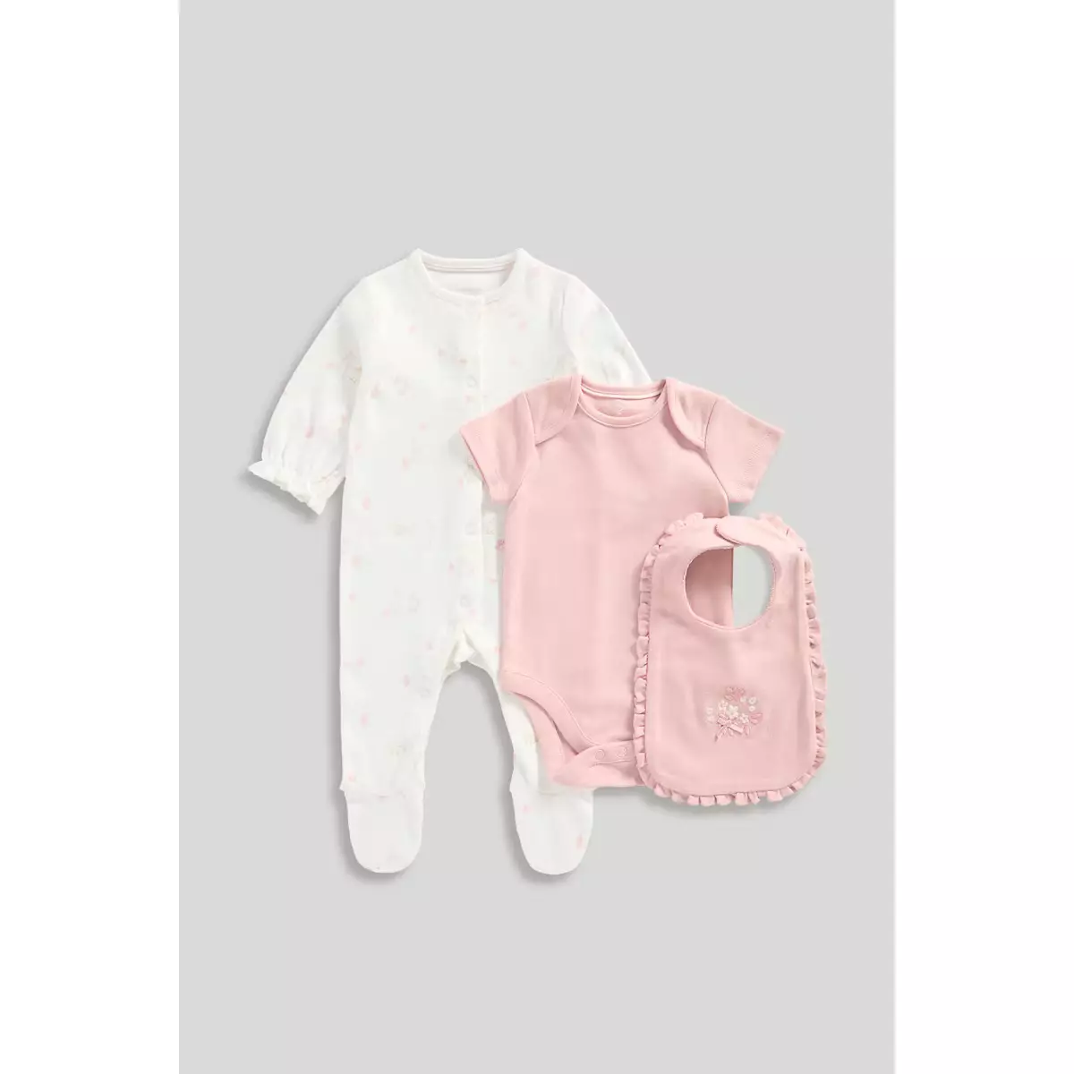 Mothercare My First 3-Piece Outfit Set - Set Baju Bayi Perempuan (Pink)