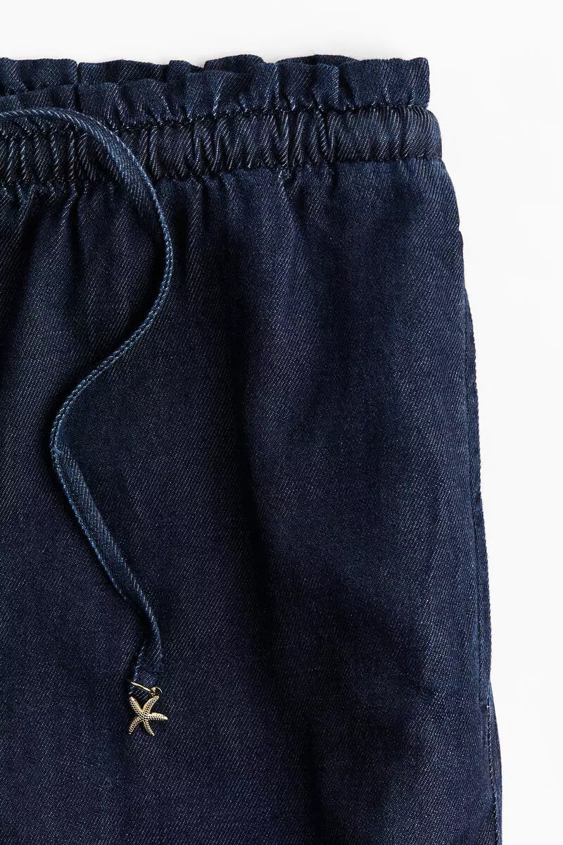 Wide paper bag trousers