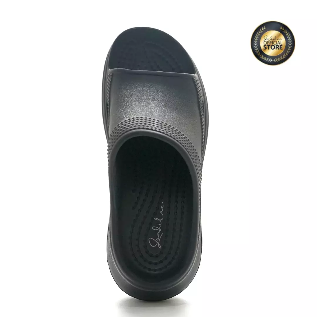 ZANDILAC - SANDAL WANITA DEWASA CH220468WD - HITAM full karet