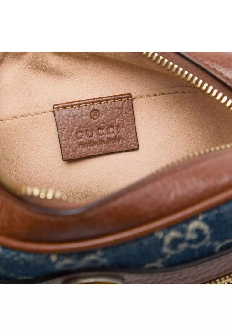 Pre-Loved Gucci Mini Gg Denim Ophidia Crossbody