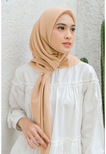 Lozy Hijab yellow Haraa Voal Soft Beige 87DD3AACF55946GS_1