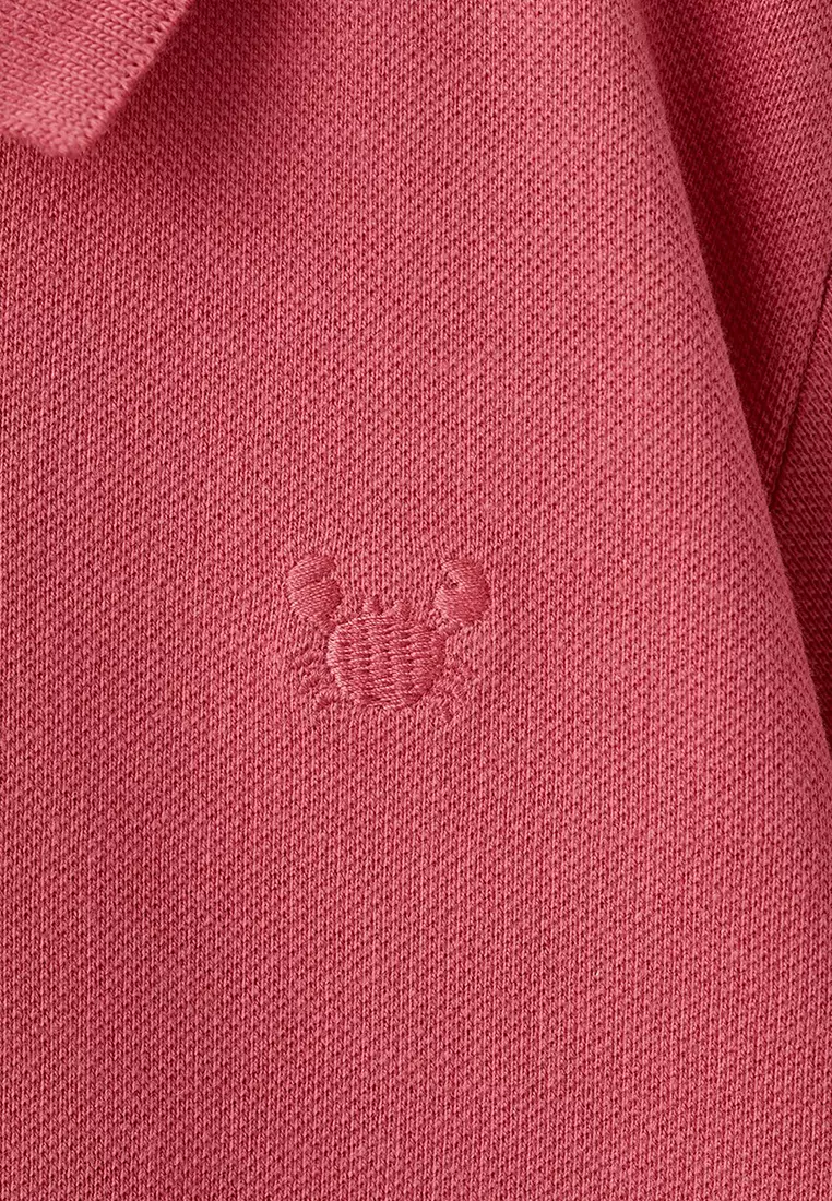 Short-Sleeved Cotton Polo Shirt
