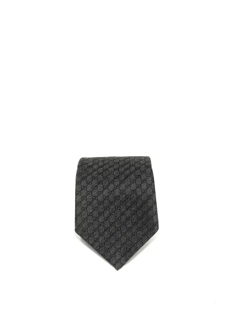 Interlocking G Silk Wool Jacquard Tie