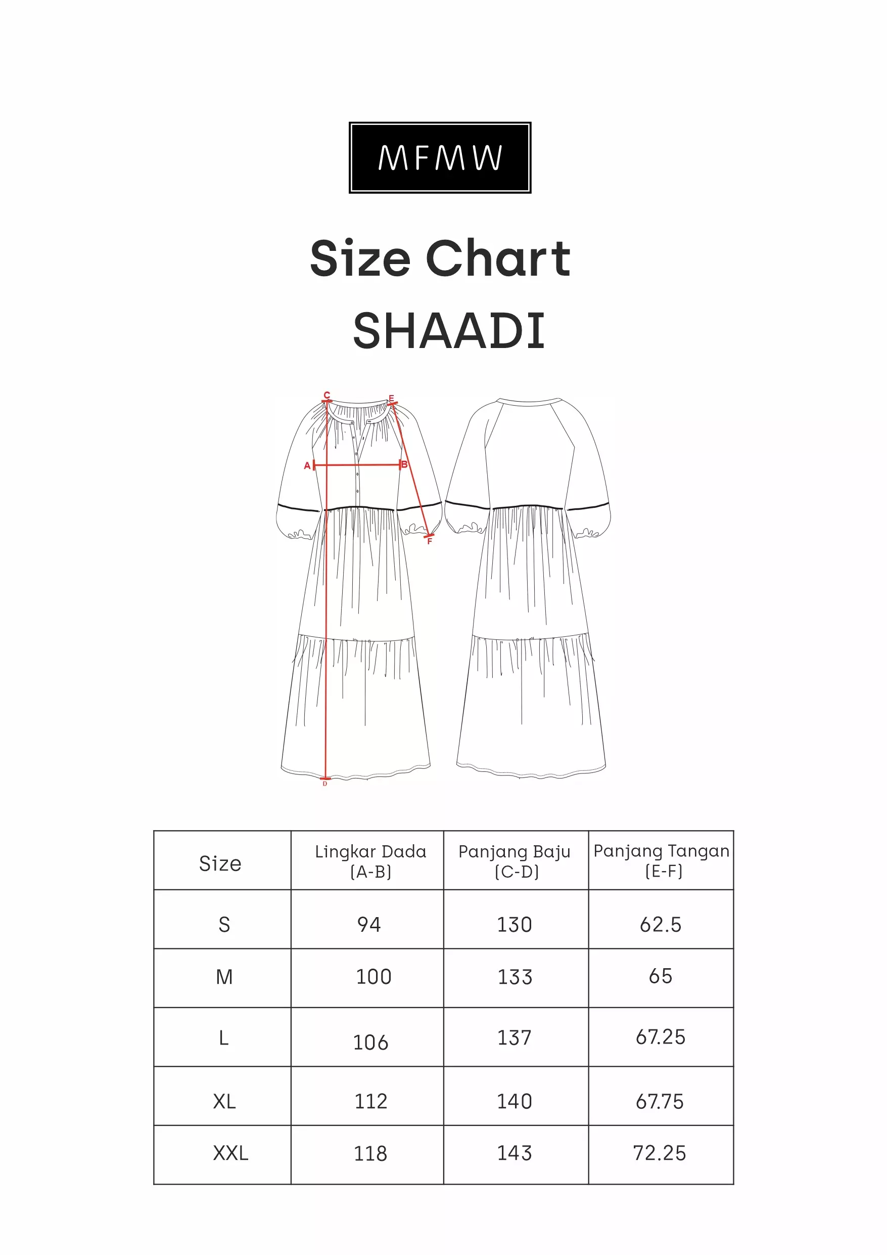 MFMW Shaadi Dress Gamis Broken White Motif Kotak