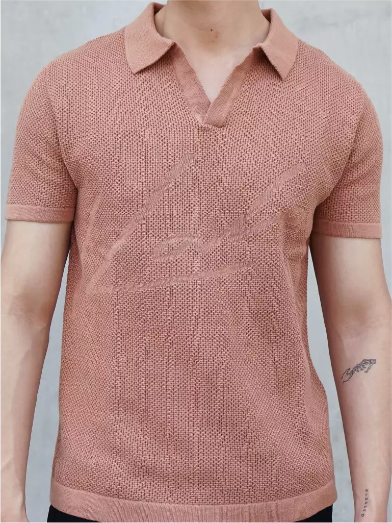 Kale LOUVRE BROWN/ Polo Shirt Pria / Atasan Kaos Polo Rajut Pria / Kaos Pria / Baju Kaos Pria