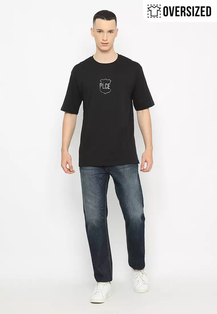 POLICE T-Shirt Cotton Combed Oversized Pria 2079180191