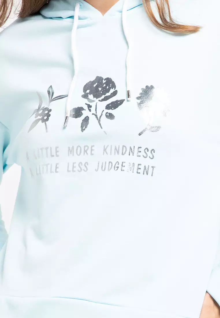 Hoodie Atasan Lengan Panjang Print