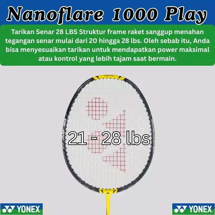 Raket Badminton Yonex Nanoflare 1000 Play GRATIS Senar dan Tas Yonex Original