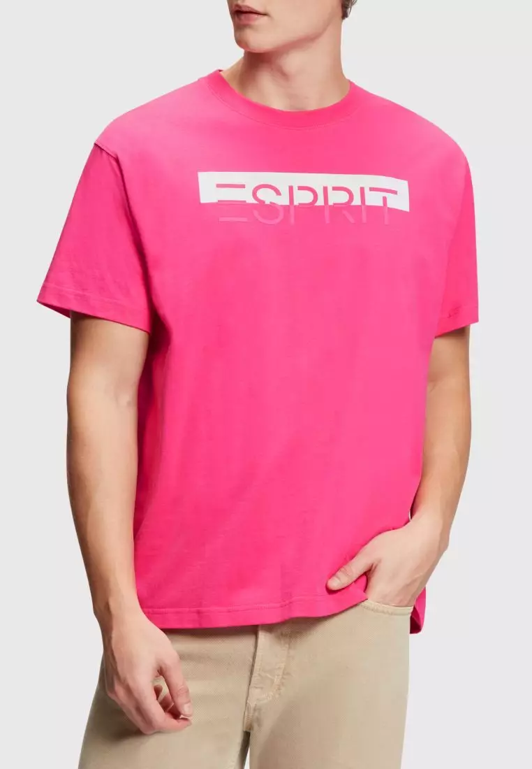 Buy Esprit ESPRIT Matte shine logo applique t-shirt in PINK 2024 Online |  ZALORA Singapore