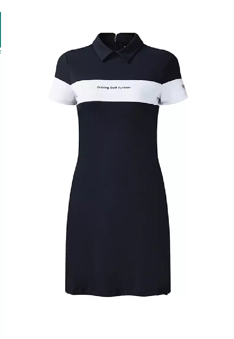 chinese dress ladies Fila Corinne Halter Women's Dress Peacoat-White lw016138-412, Blue