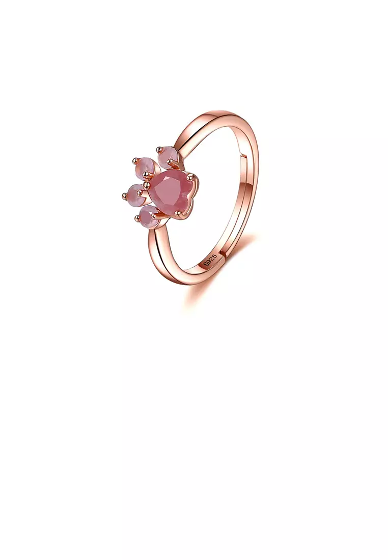 Buy Glamorousky 925 Sterling Silver Plated Rose Gold Simple Cute