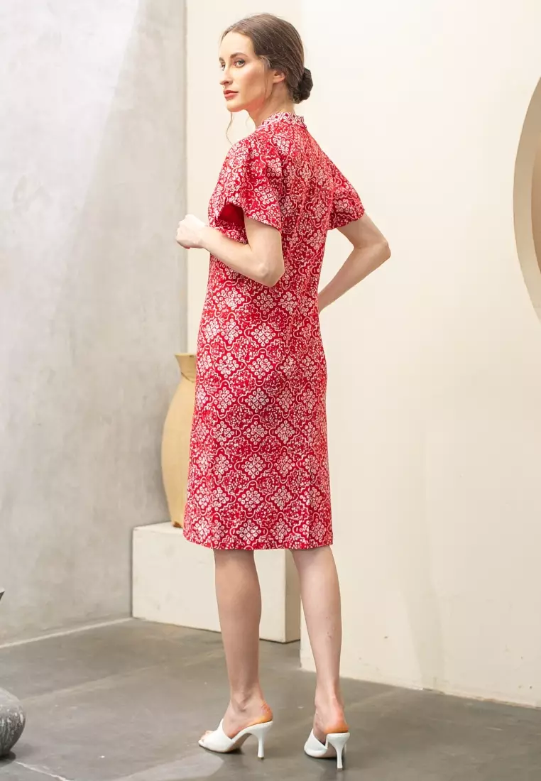Nayara Dress Batik Naomi Merah