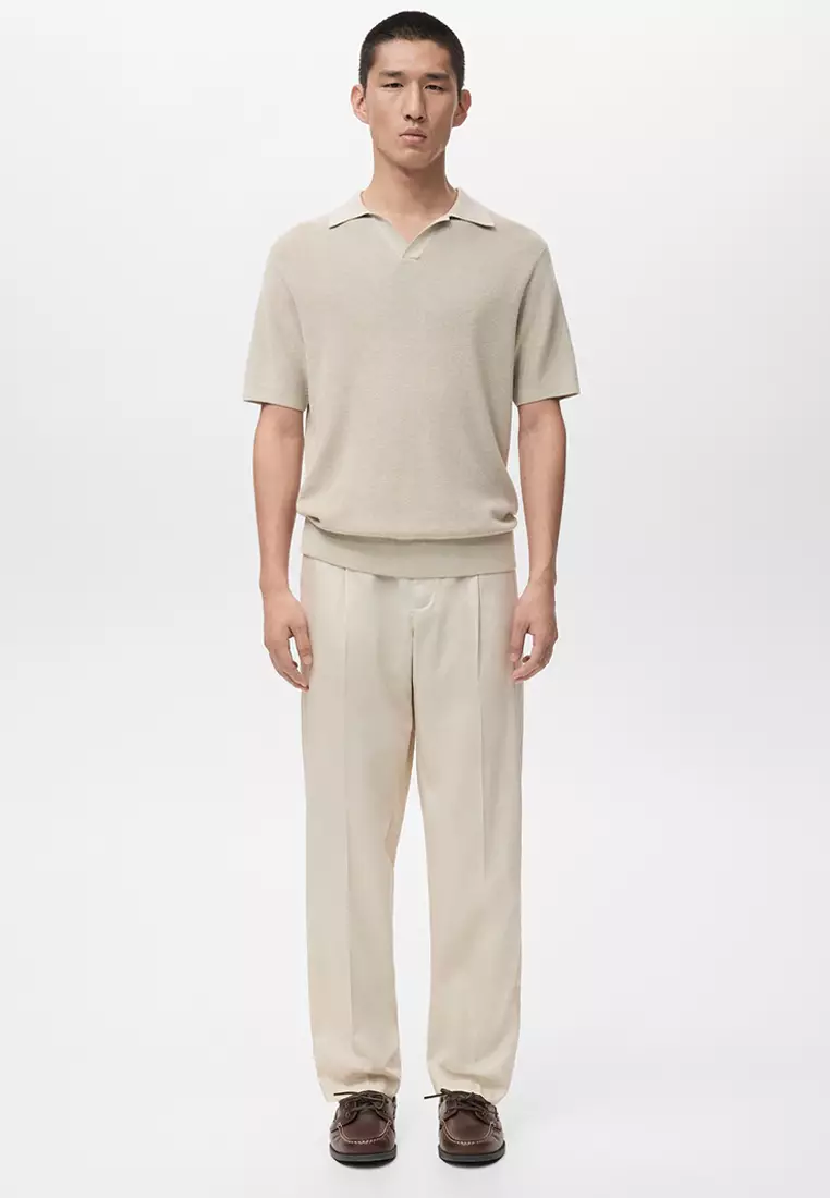 Structured Knitted Polo Shirt