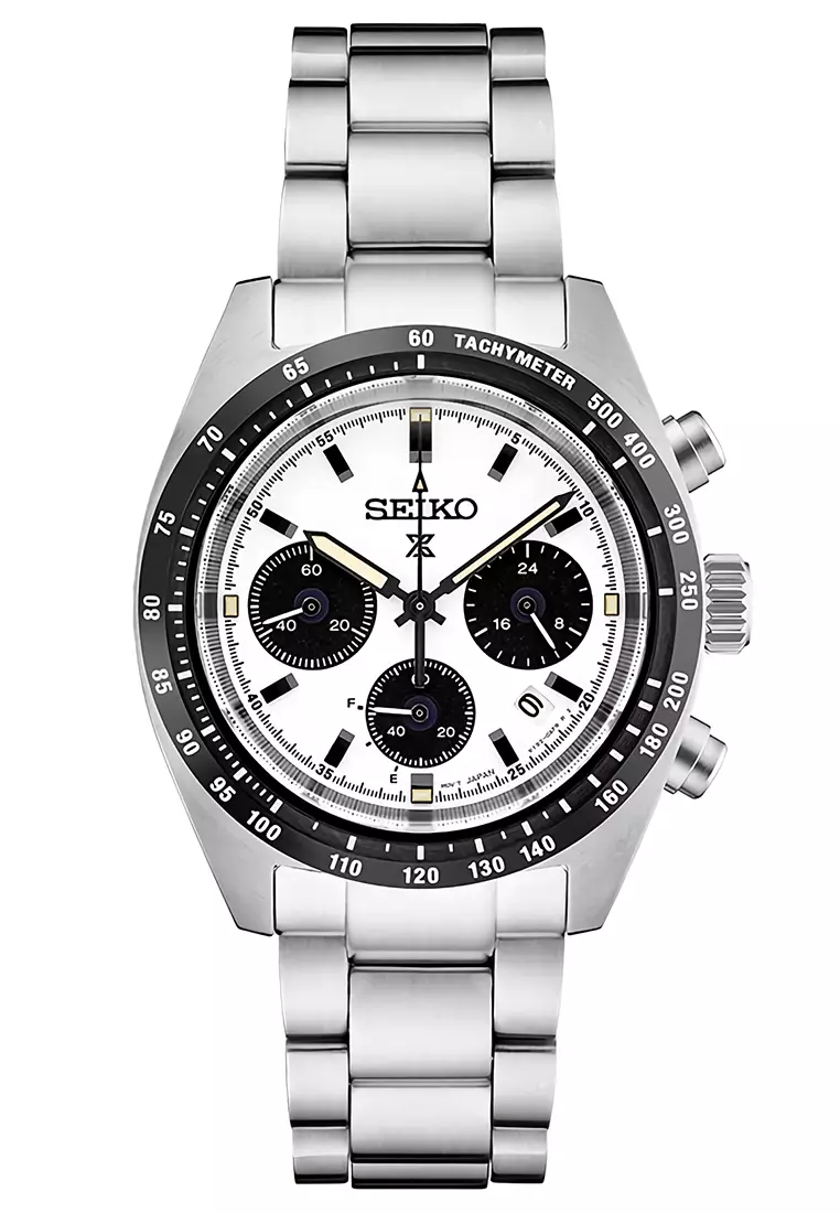 Seiko Prospex Solar Chronograph - Jam Tangan Pria - Silver - Stainless Steel - SSC813P1