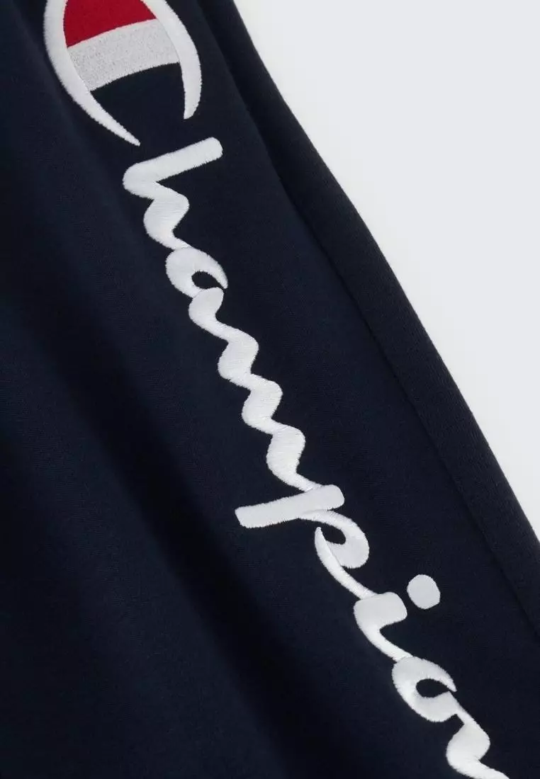 Rib Cuff Pants With Embroidered Brand Logo
