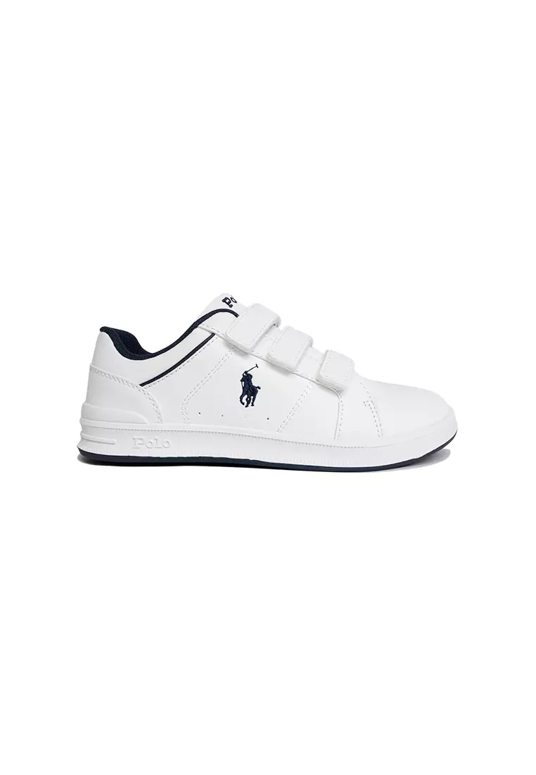 Discount on Polo Ralph Lauren  shoes - SKU: Heritage Court IV White/Navy (247410)