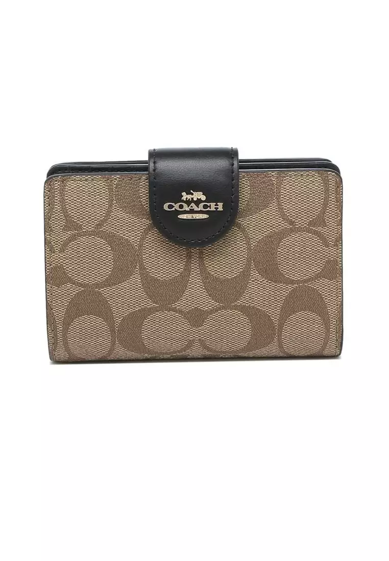 Coach wallet best sale beige