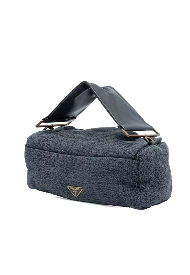 Pre-Loved Prada Tweed Shoulder Bag