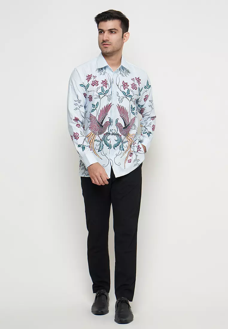 Exclusive Regfit Narel Kemeja Batik Pria Lengan Panjang