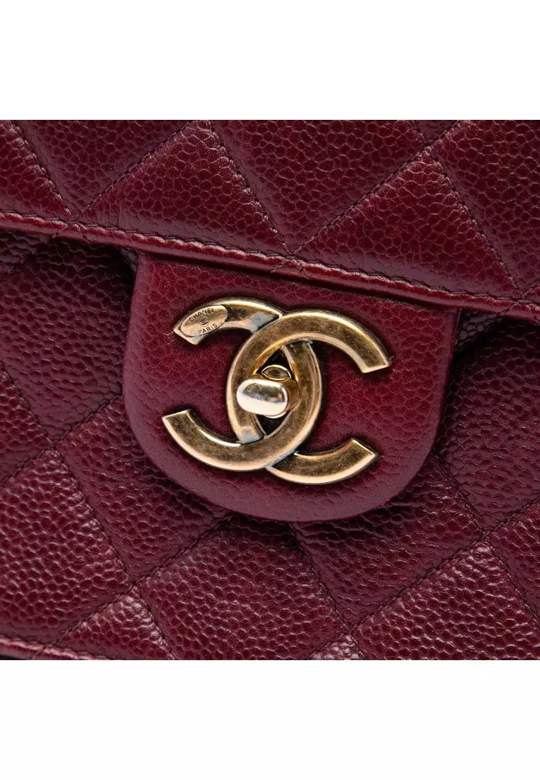Pre-Loved Chanel Paris Edinburgh Quilted Caviar Retro Class Flap