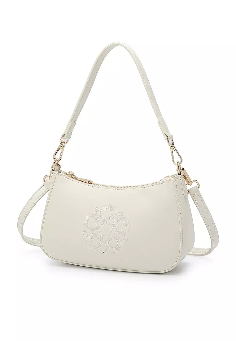 Women's Top Handle Bag / Sling Bag / Shoulder Bag (Tas Tangan / Tas Selempang / Tas Bahu Wanita) - Putih
