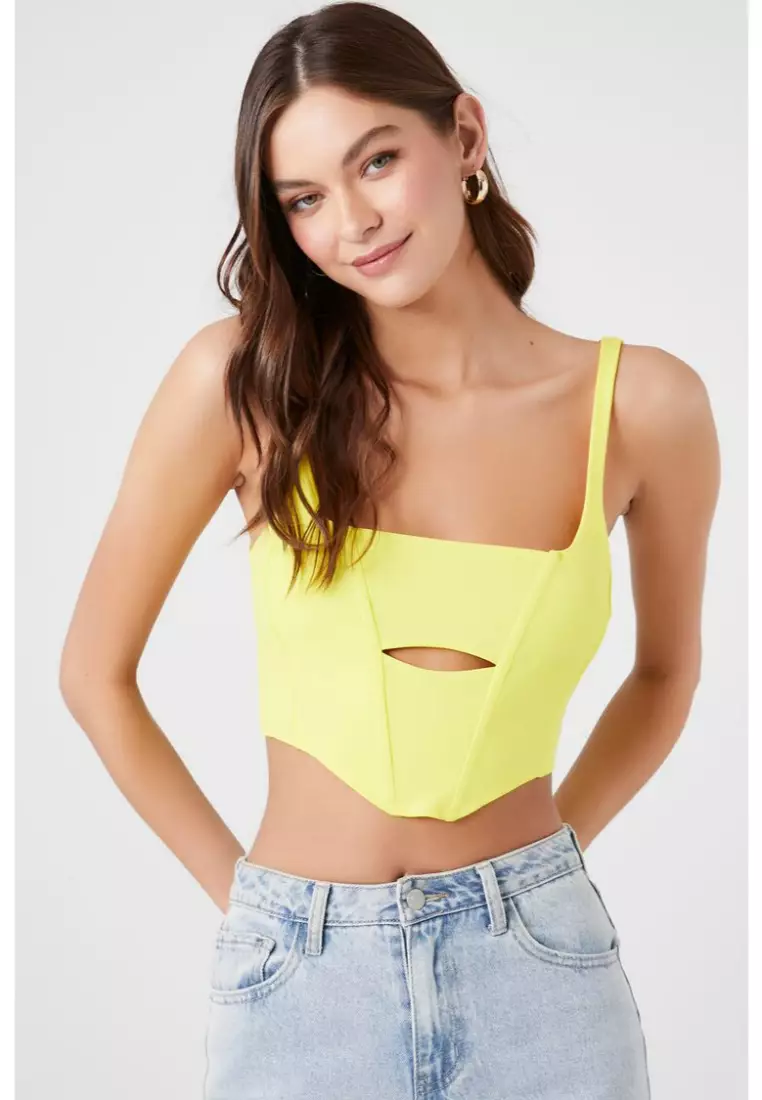 Cutout Lace Up Cropped Cami