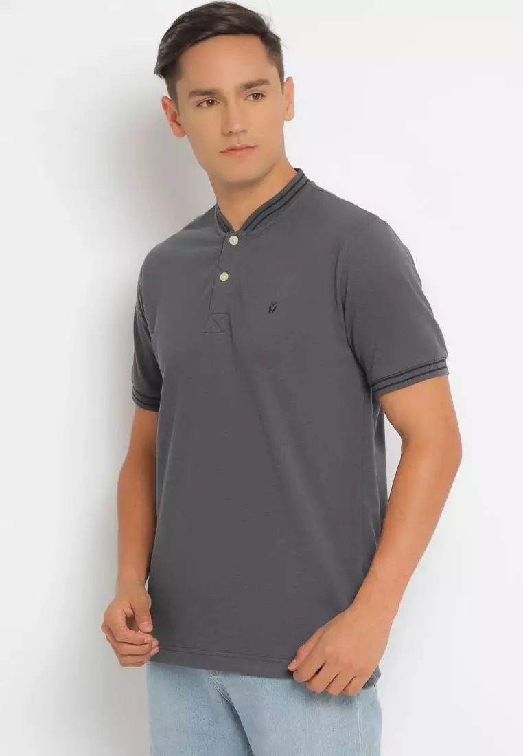 Matsuda Kaos Henley Pique Hino