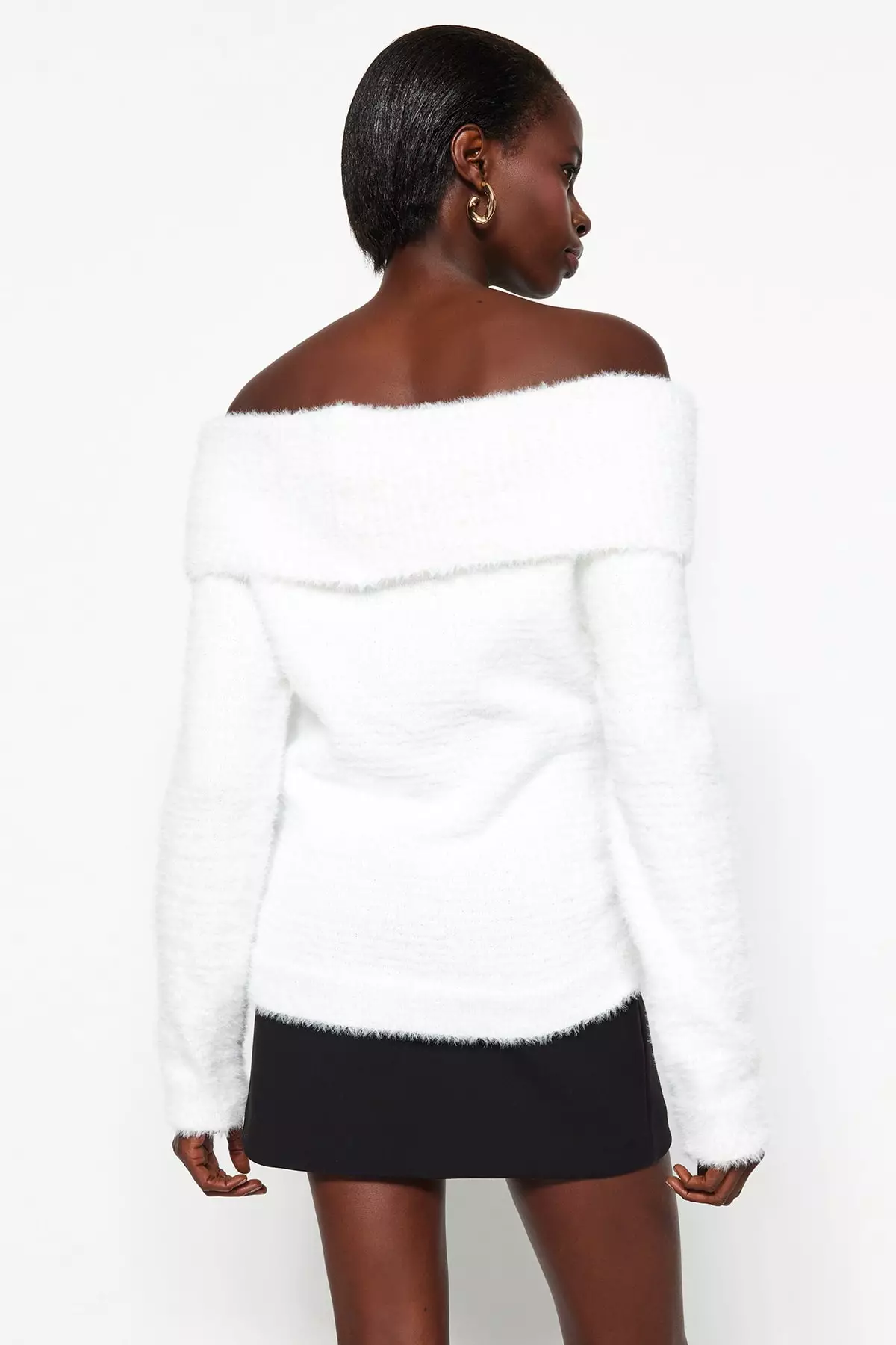 Off Shoulder Knit Sweater