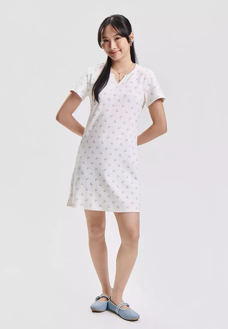 Floral All-Over Print A-Line Dress