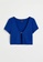 H&M blue Butterfly-Detail Ribbed Top 962F9AA42CA5DFGS_5