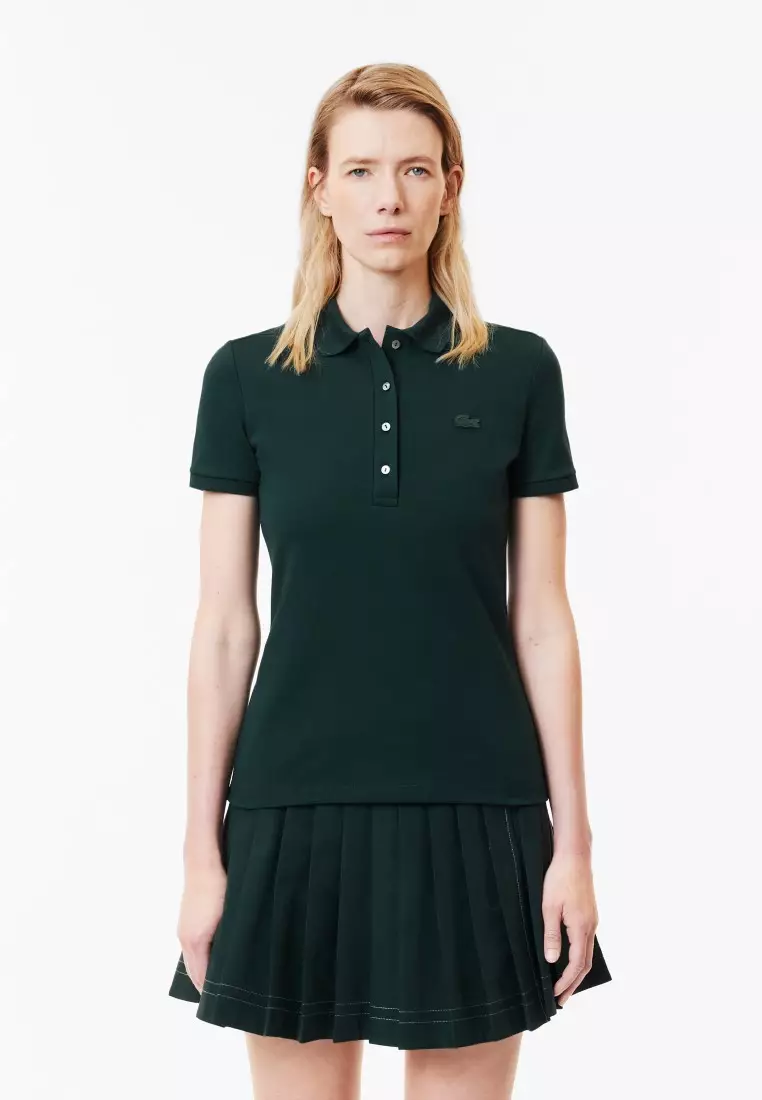 L.12.D Slim Fit Stretch Mini Piqué Polo Shirt