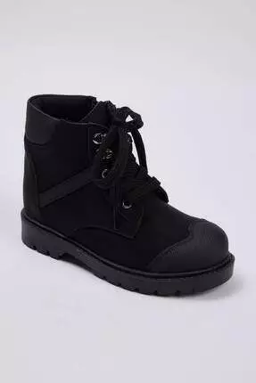 Buy Trendyol Black Zippered And Laced Big Boys Kids Boots