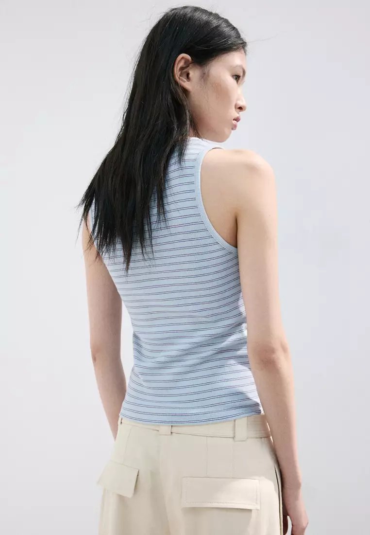 Ribbed Cotton-Blend Top