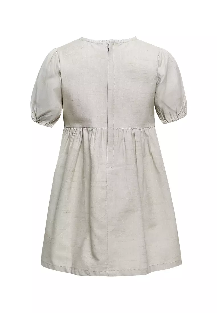 Qna Girl Qistina Dress Midi Anak Karamel