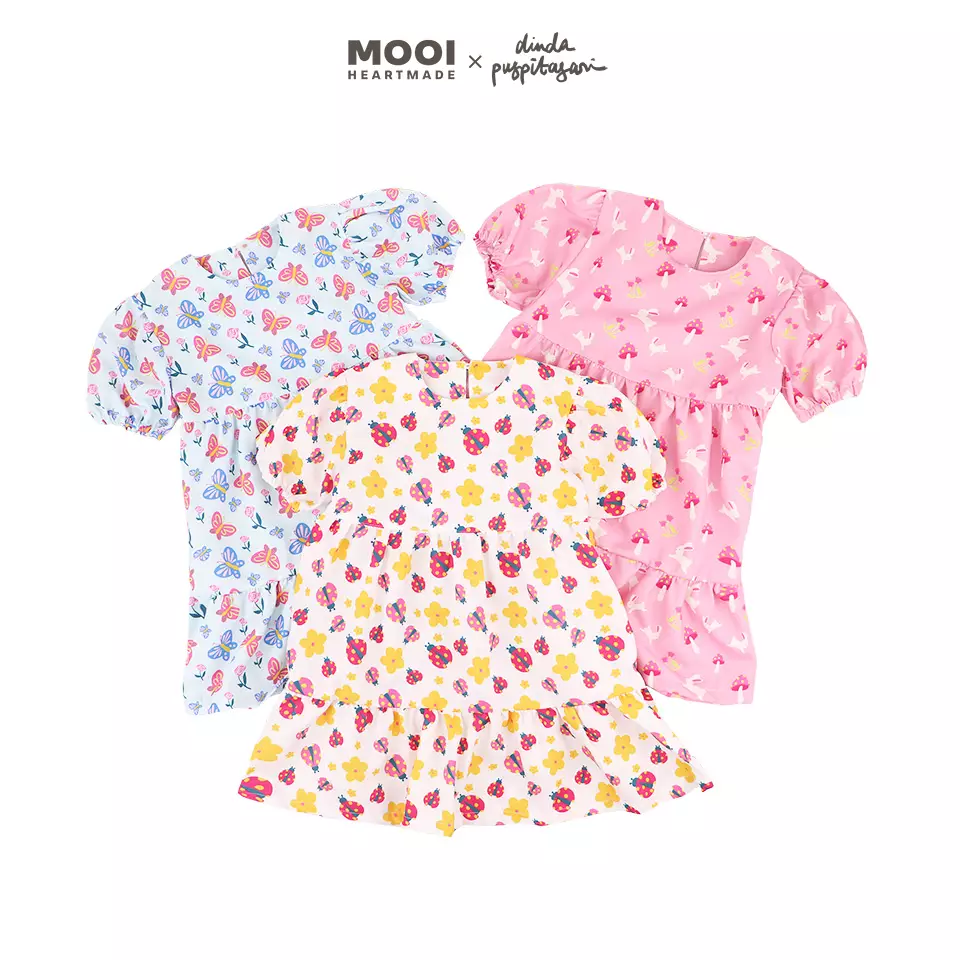 Mooi X Dinda Puspitasari Dress Anak Perempuan Audrey Dress - Light Green