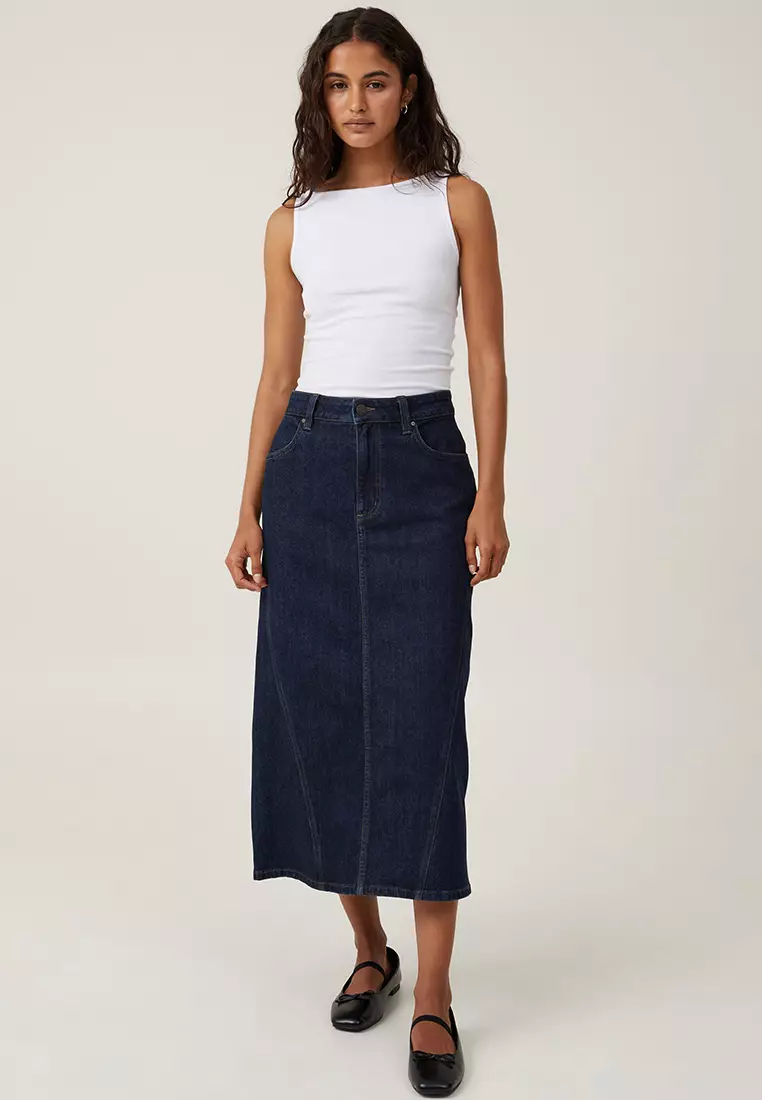 Denim pencil shop skirt cotton on